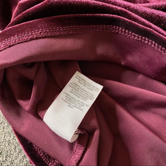 Garage Rich Wine Velvet Crop Tank Top - Picture 8 of 10